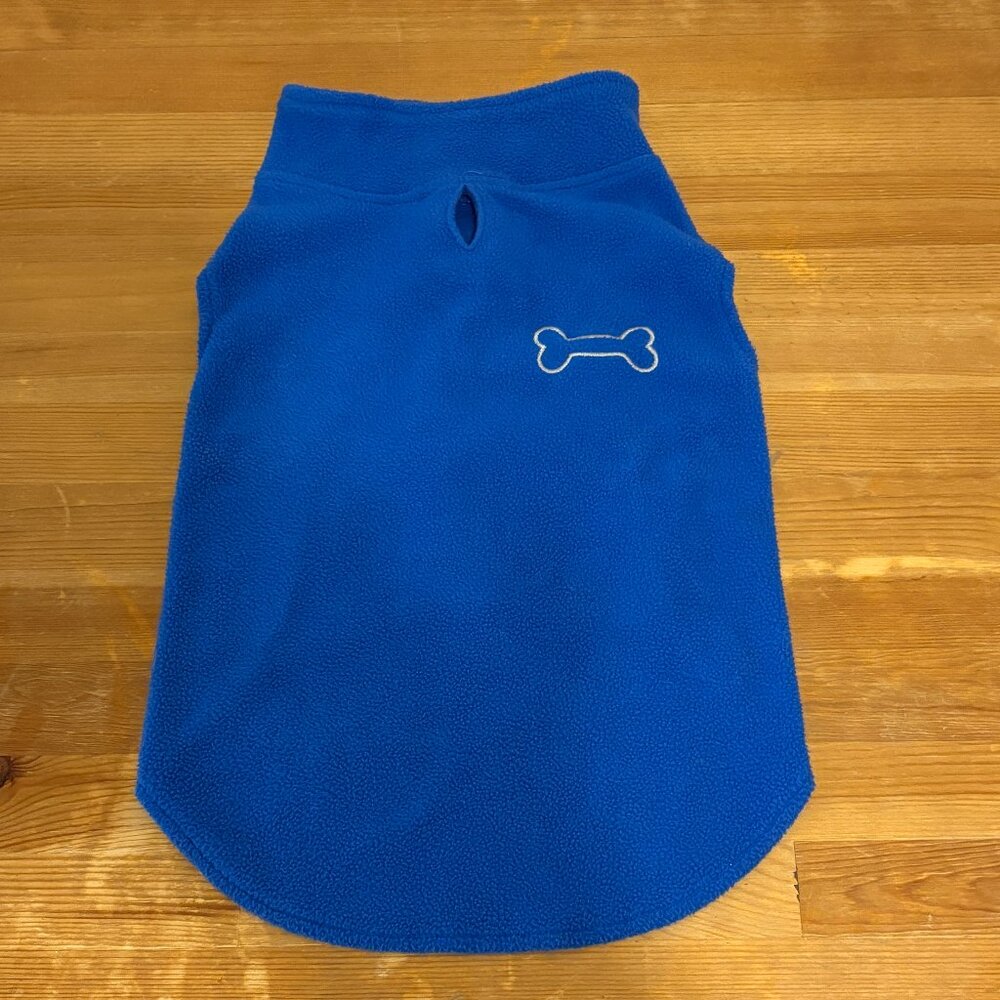 Frisco Ultra lightweight Basic Dog & Cat Velcro Blue Fleece Vest Coat Size L
